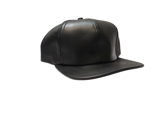 Hand Made Lamb Leather Baseball Cap: Adjustable Unisex Luxury Hat, High Crown