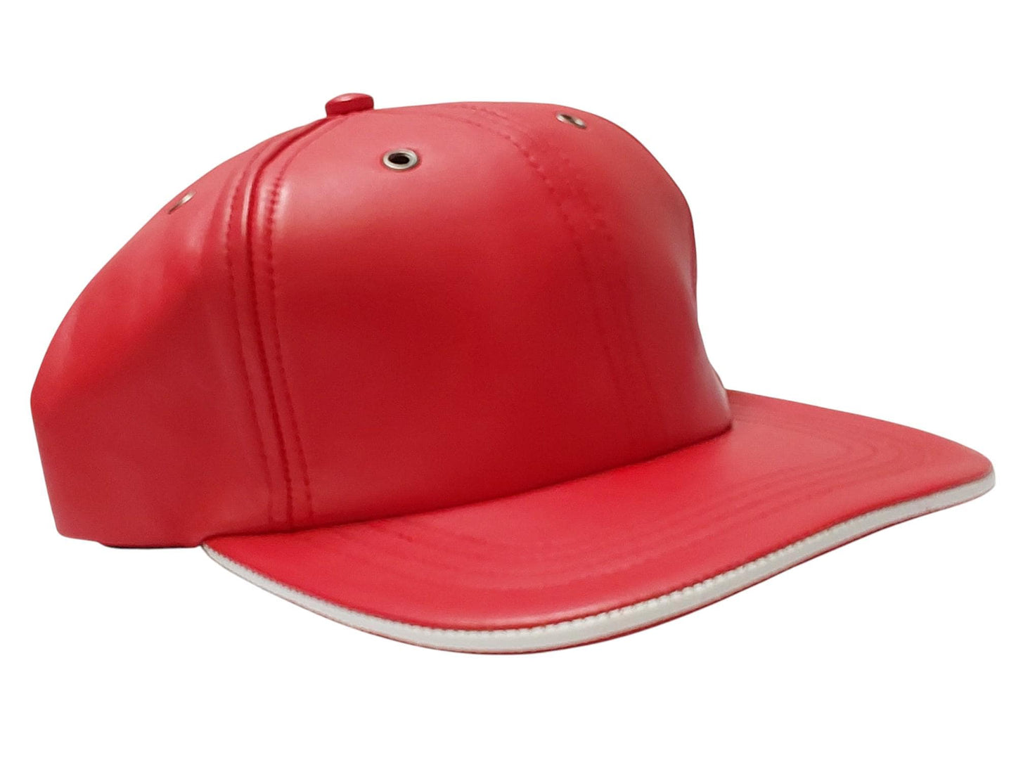 Handmade Sheep Leather Baseball Cap – Unisex Adjustable Mid Crown Black Leather Hat