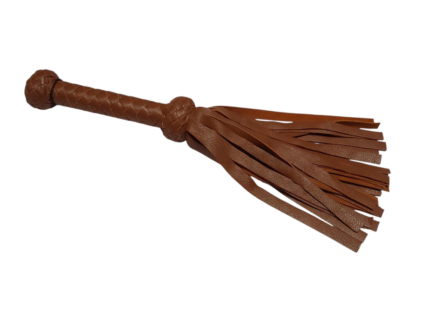 Handmade Lamb Leather Flogger – Soft 30 Falls, Short 15 cm Handle, 19 cm Length, 65 g, Assorted Colours, Luxury Feel