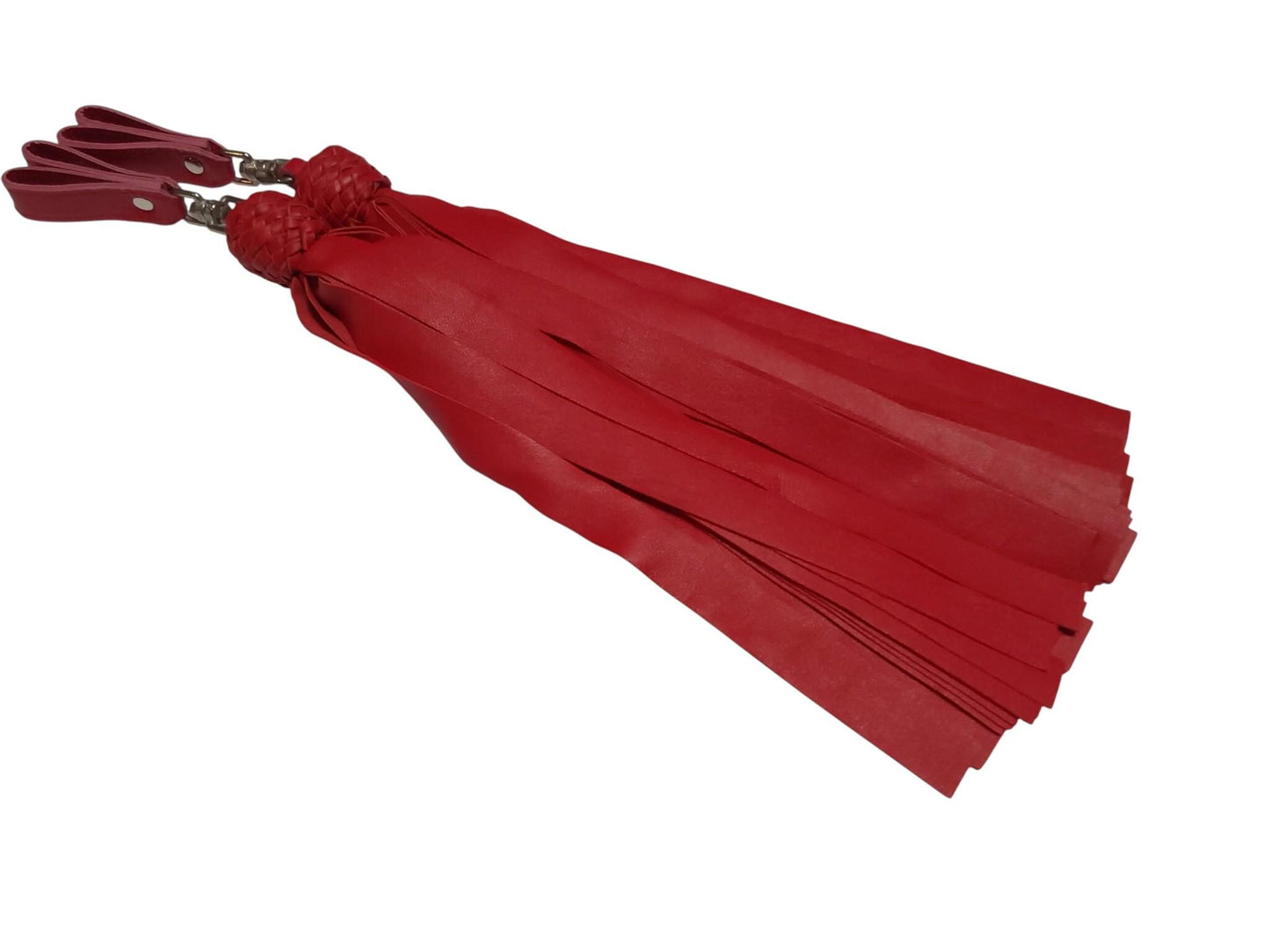 Single (1) Hand Made Lamb Leather Finger Floggers 35cm Long Falls, Light Weight 120Grams. Single Flogger, So Soft